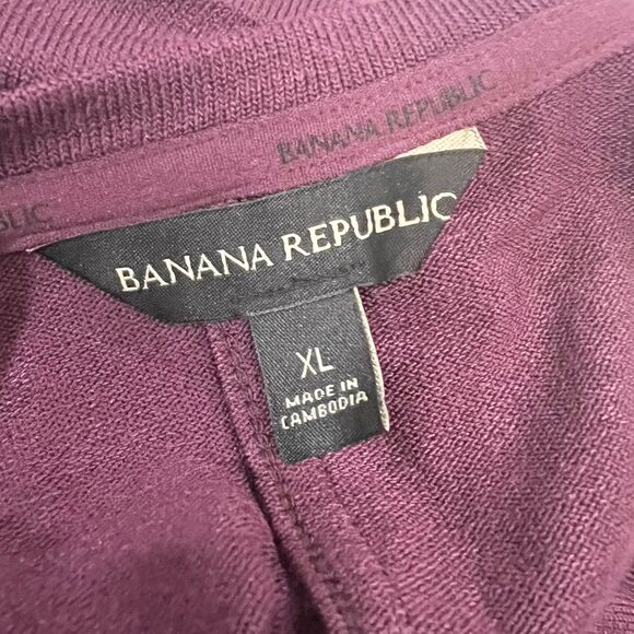Banana Republic Women's Long Sleeve Scoop Neck Pullover Tunic Top in Purple, XL - Picture 10 of 12